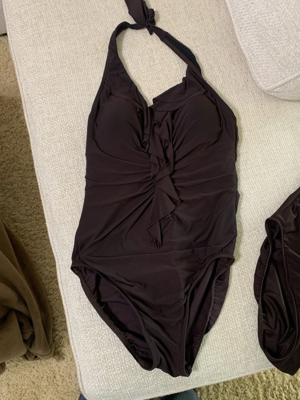 Miraclesuit Black Halter Ruffle One-Piece Swimsuit for Kids
